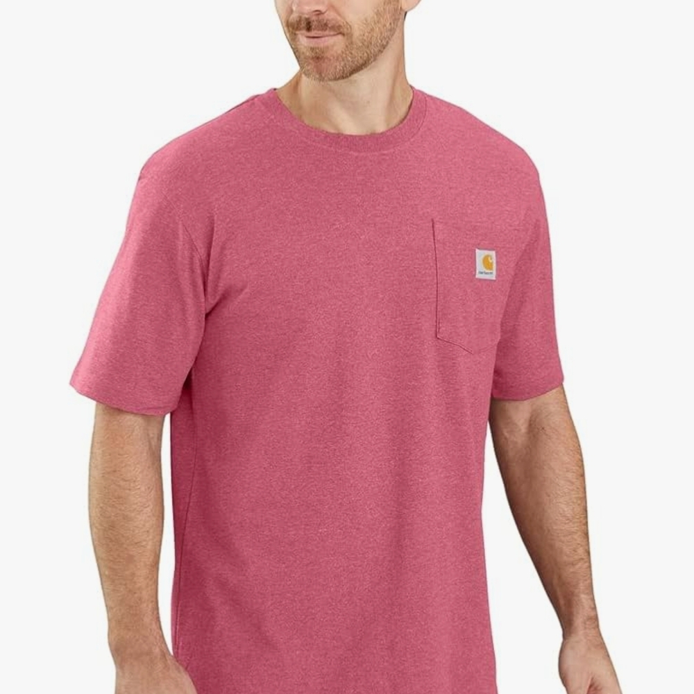 Carhartt Men's Short Sleeve Tee in Pink